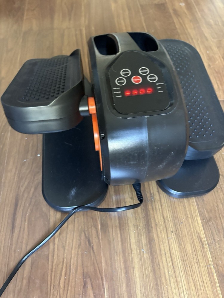 Under Desk Elliptical Electric,Low Impact Pedal Exerciser, Seated, Black Assembd