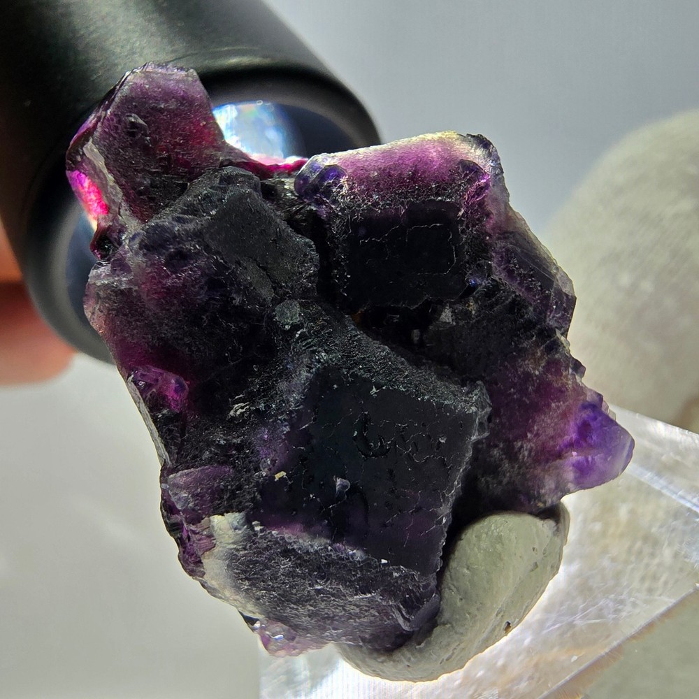 Phantom Fluorite Cube Specimen, purple Okorusu, Namibia 33*22*13mm