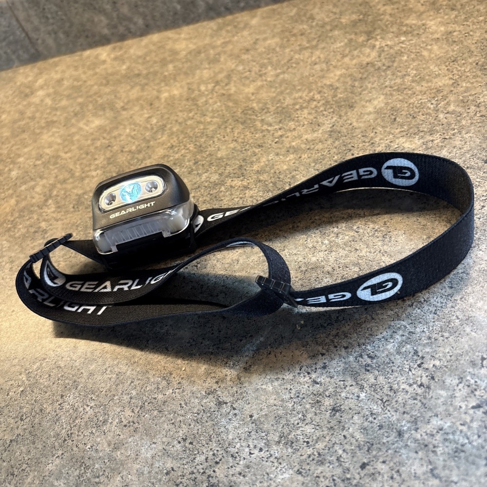 GearLight LED Headlamp Flashlight - Hiking - Camping - Outdoors Red Light Blink