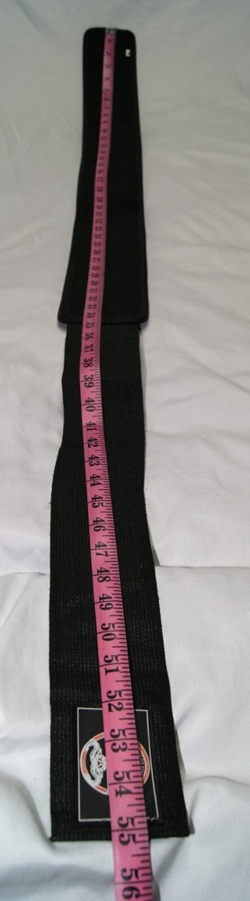 ibro weight belt medium black hook & loop closure w/ metal buckle