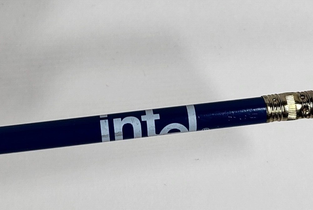 Intel Advertising Pencil Vintage 1990s Unused IT Computers Y2K