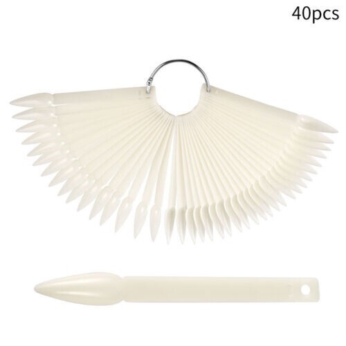 Natural Short Nail Tips Stiletto 40Pcs