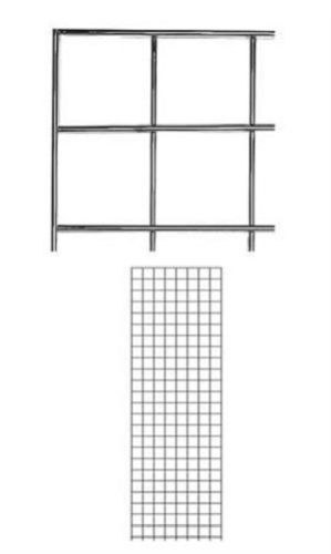 Gridwall Panel 2' x 6' Grid Wall Wire Display Chrome Panel Steel