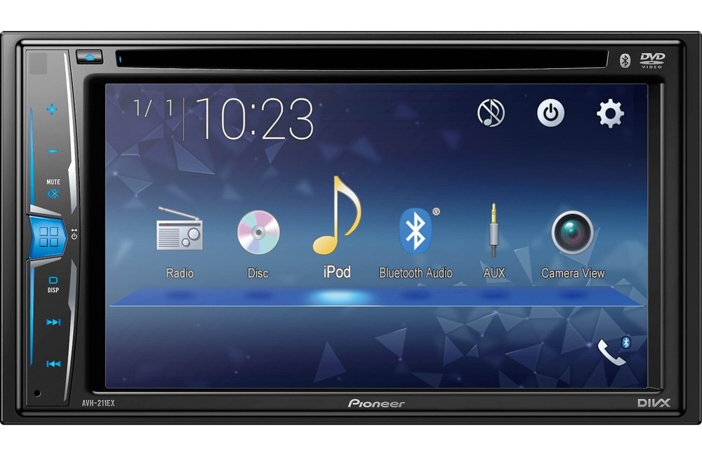 Pioneer AVH-211EX Bluetooth DVD Player iPhone Android CD AM FM MP3 USB Aux 6.2"