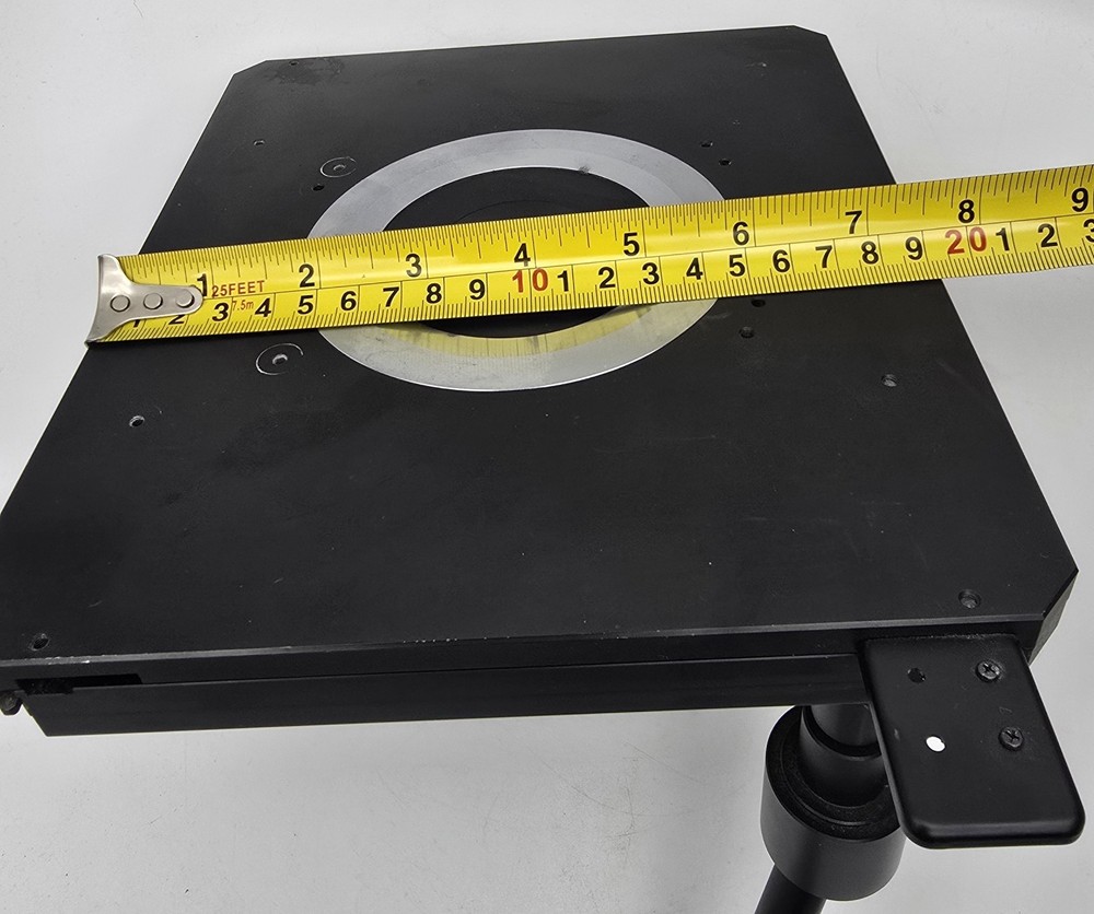 NIKON DIAPHOT STAGE TABLE SPECIMEN OPTICS MICROSCOPE Runs Smoothly +Stage Plate