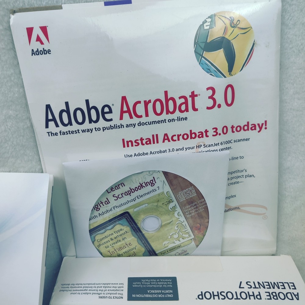 Adobe Photoshop Elements 7 PC Complete w/ Case Manual Disc