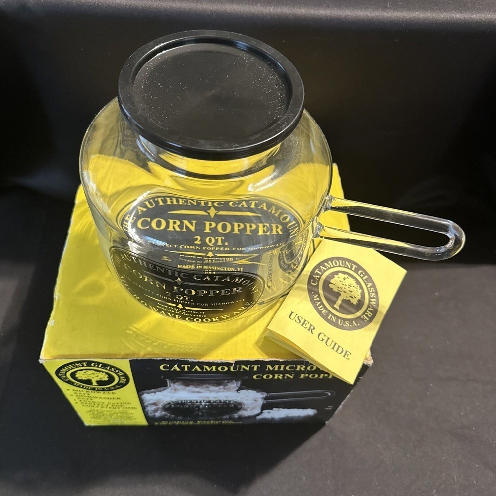 Vintage The Authentic Catamount Corn Popper 2 QT  Microwave With User Guide