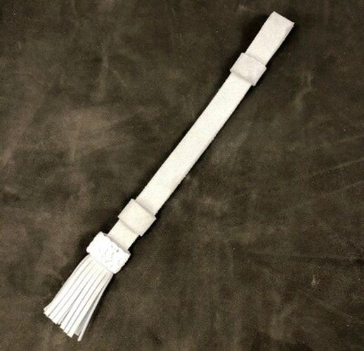 White Buff Leather Saber or Sword Knot