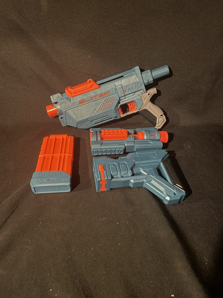 NERF Elite 2.0 Echo CS-10 Blaster w/10 Dart Clip Tested Working Complete