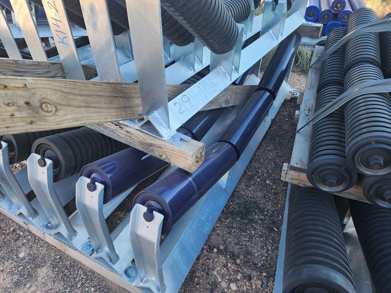 Large Quantity of Conveyor 60 inch Belt Components Return Rollers # 3949