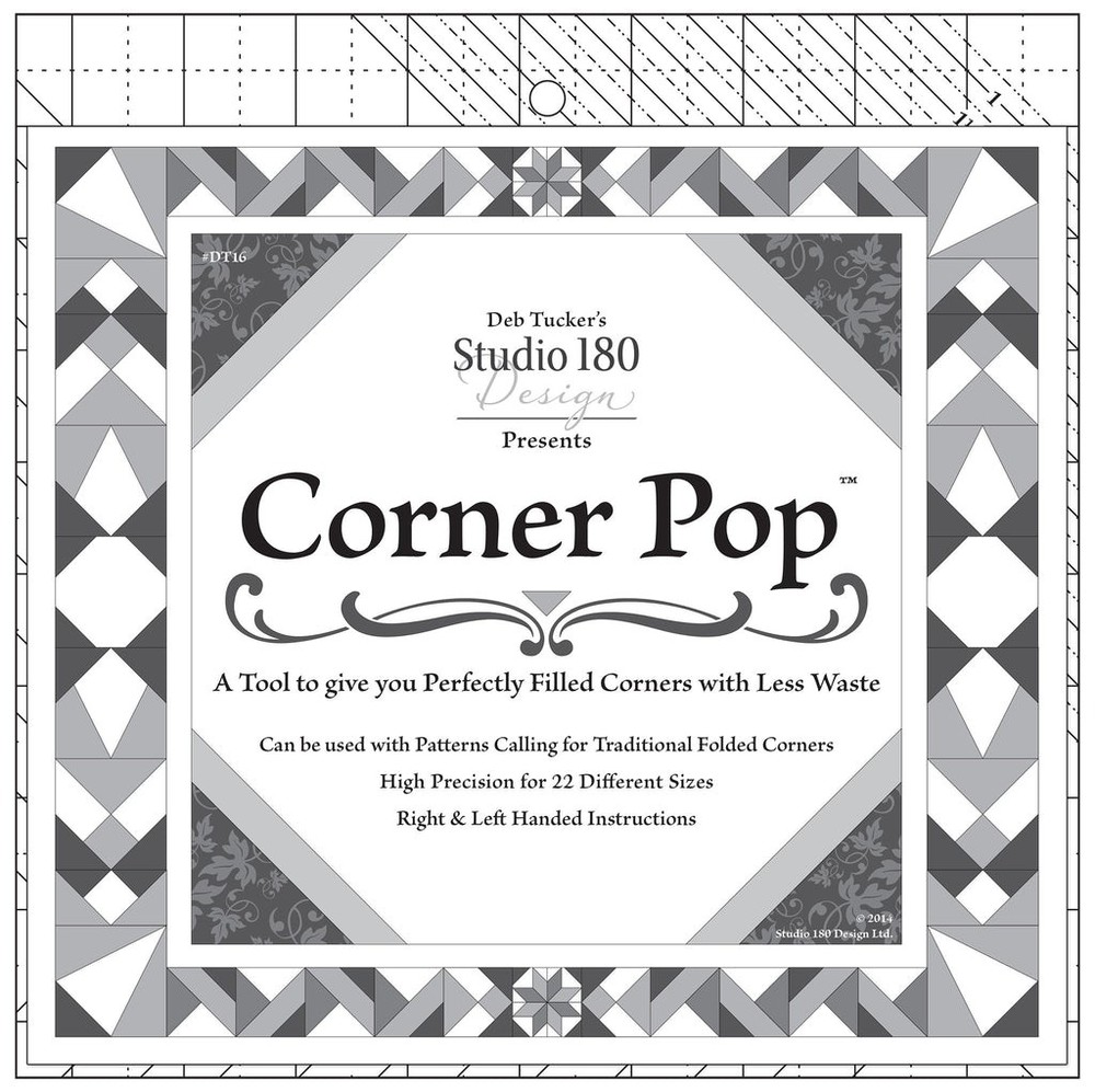 Studio 180 Design - Corner Pop Quilting Template Ruler DT16