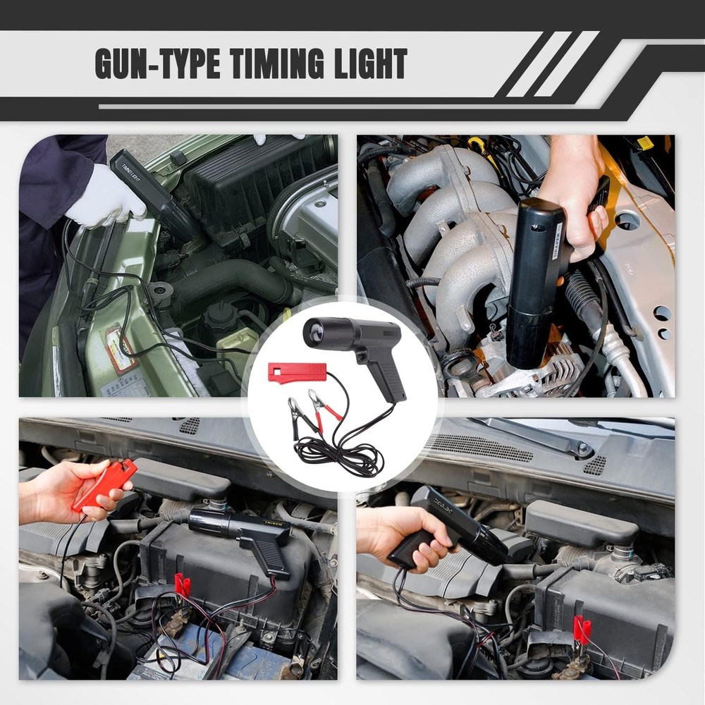 Petrol Engine Ignition Timing Gun Detector Xenon Light Inductive Strobe Test Kit