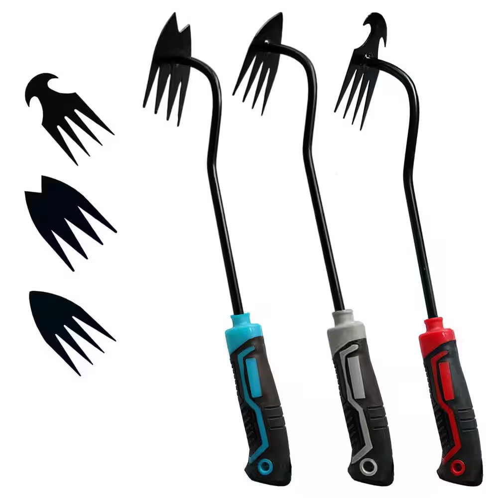 Misopily 3 Piece Weeder Tool Set with Rubber Handle for Easy Weed Removal Diggin