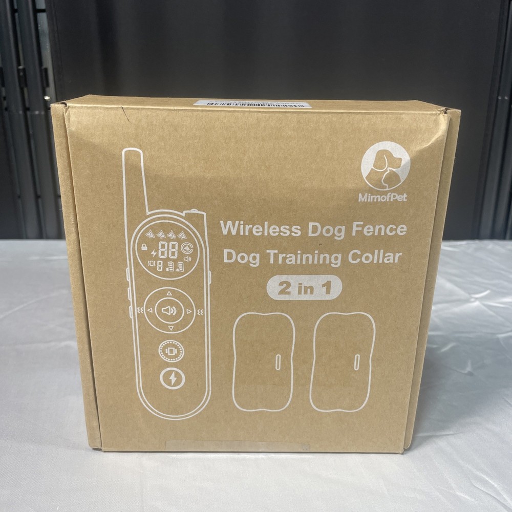 MimofPet Black Remote Dog Training Collar, Vibration Shock Control (2 Pack)