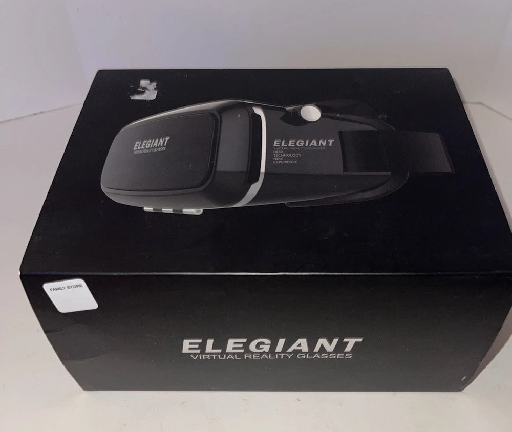 VR Elegiant Virtual Reality Glasses In Original Box Black