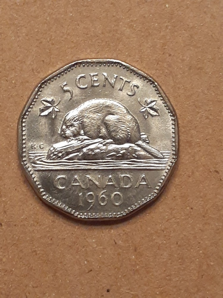 1960 FIVE CENTS CANADA