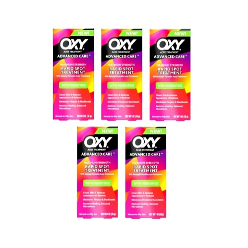 5 Pack Oxy Maximum Action Spot Treatment 1 Oz Each