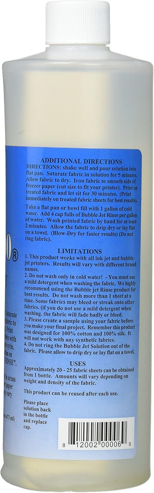 BUBBLE_MAKER Set 2000 16Oz for Printing Fabric with Inkjet Printer