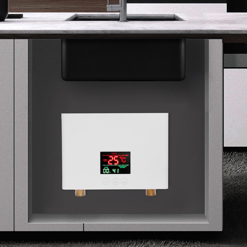 Electric Tankless On Demand House Shower Sink Instant Hot Water Heater 110V 3KW