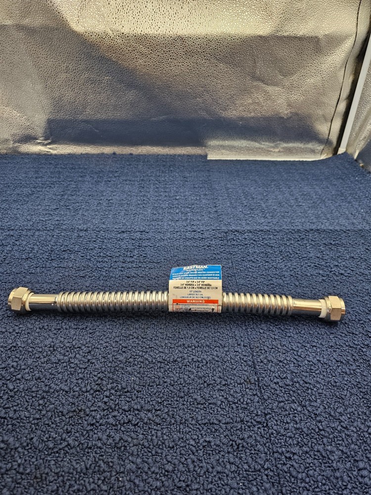 Eastman 0437015 Corrugated Water Heater Connector 3/4" FIP x 3/4" FIP