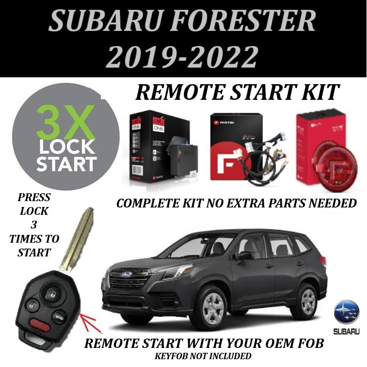 Remote Starter Kit for SUBARU FORESTER 2019-2022 KEY START Plug & Play 3X Lock