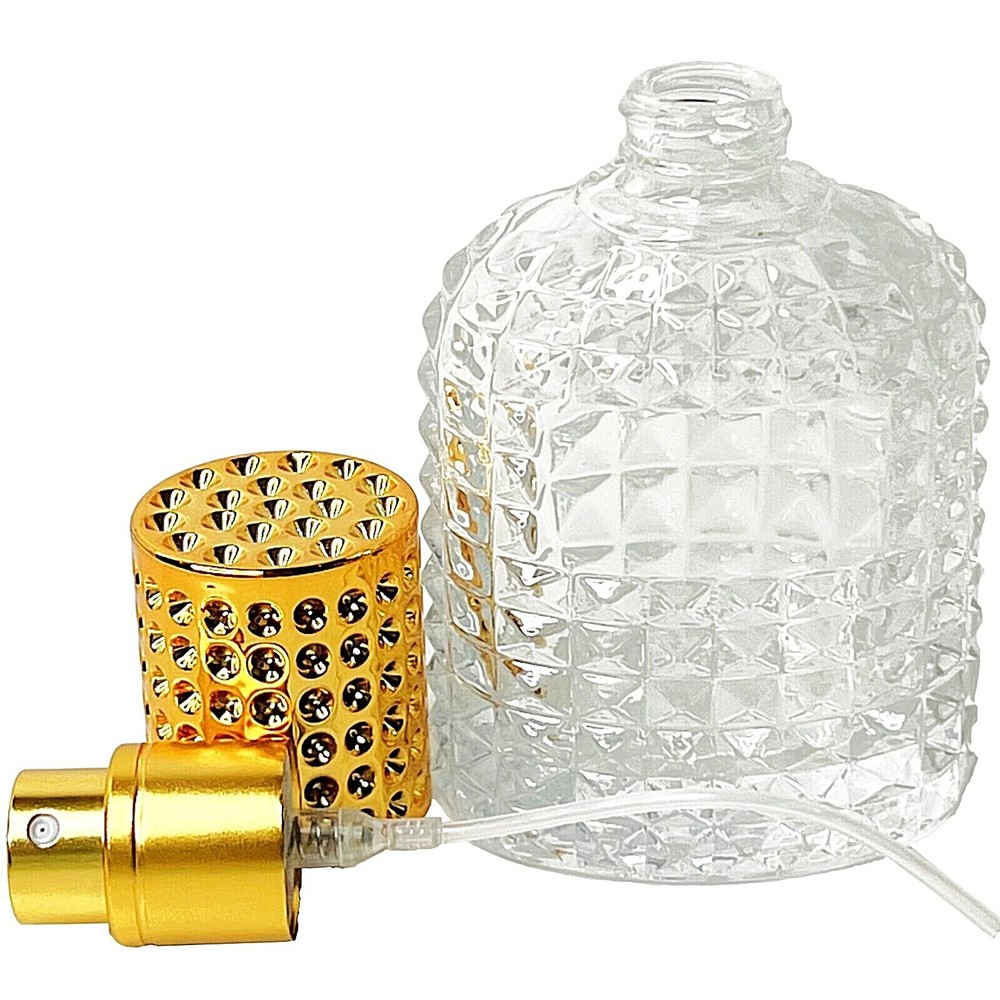 30ml 1oz empty perfume pineapple glass spray bottles gold atomizer lid