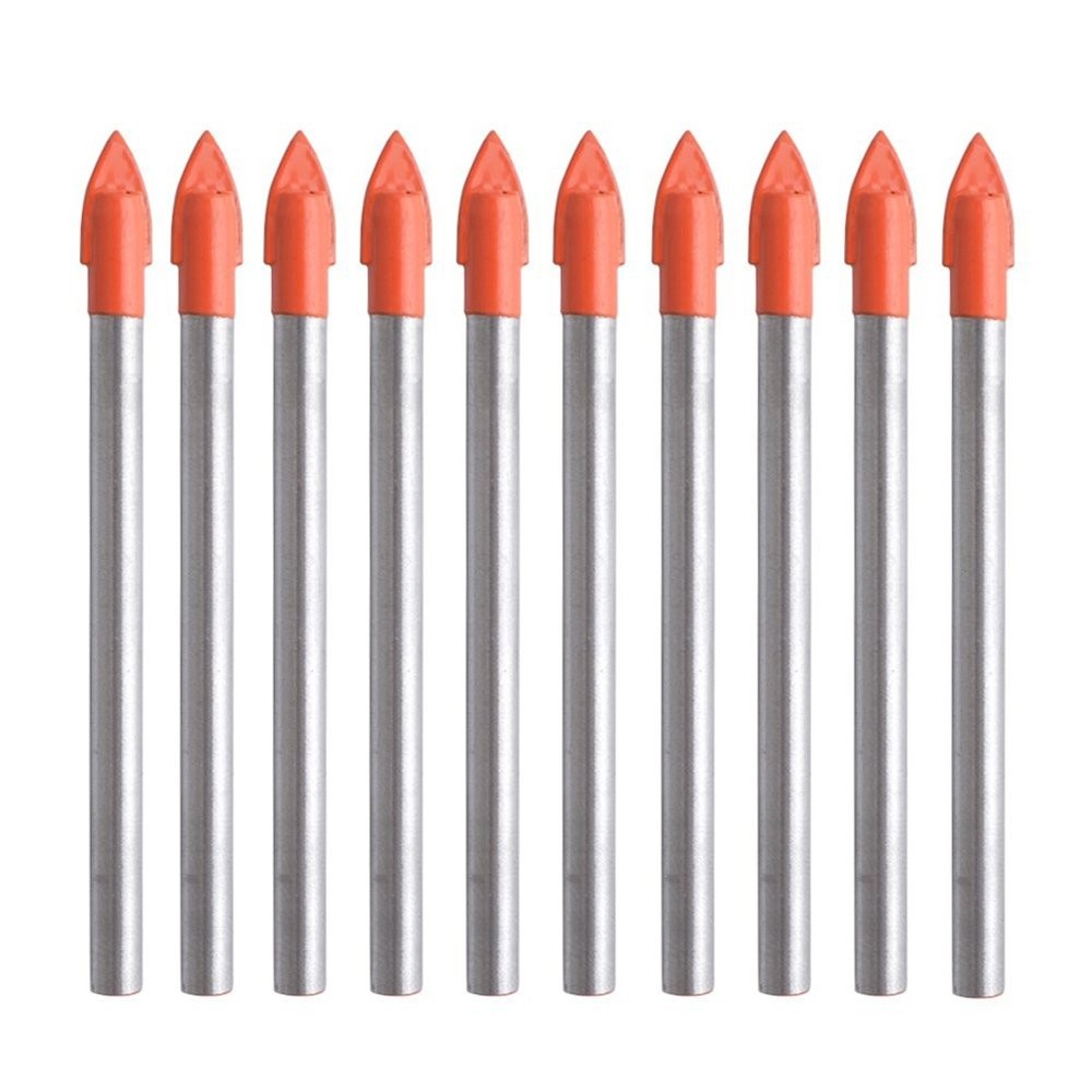 Gunpla 10Pcs Multi-Material Drill Bits Set, Cemented Carbide Masonry 8mm