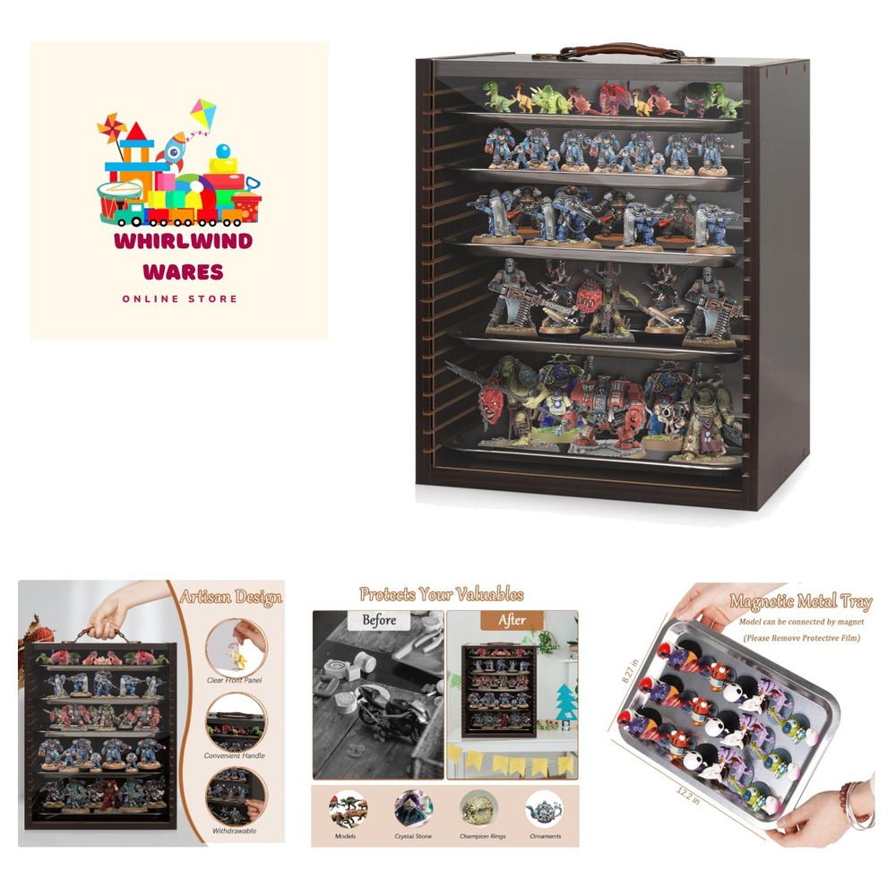 Miniature Display Case Display Cases for Collectibles Miniatures Storage Case...