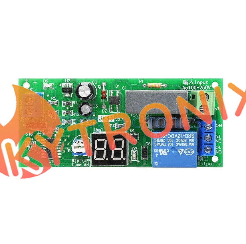 NEW AC 220V Digital Display Delay Relay Module Delay Timer Switch 0-99 S/Min