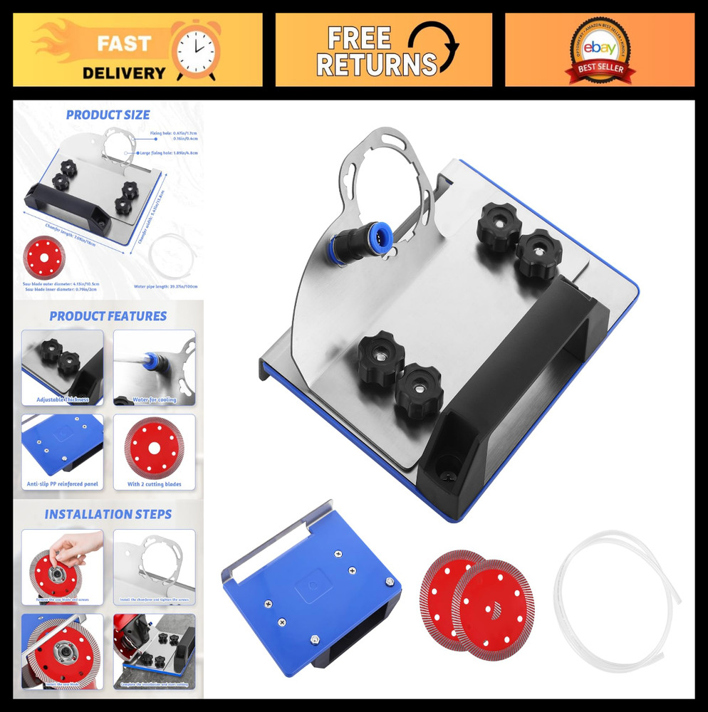 45° Tile Chamfering Tool & Cutter Stand for Angle Grinder - 100-Type Attachments