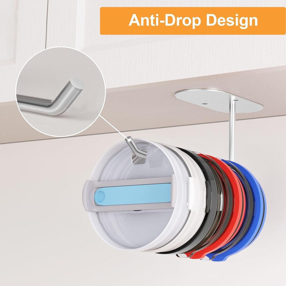 2 Pack Tumbler Lid Organizer, Space Saving Cup Lid Organizer for Yeti/Stanley/Si