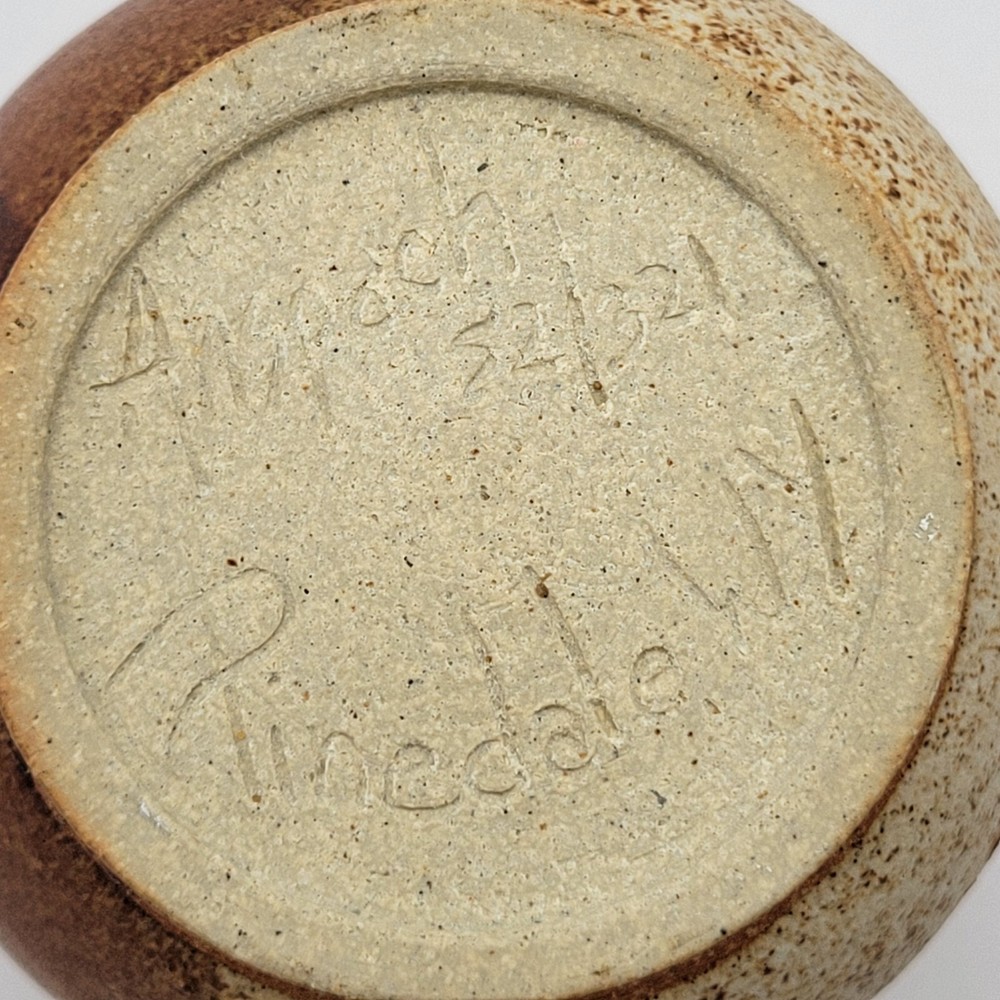 Anspach Pottery Small Pitcher Signed and Numbered 52/321