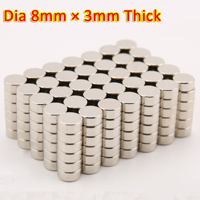 Magnets 8x3 mm Disc small strong thin round craft magnet Cylinder