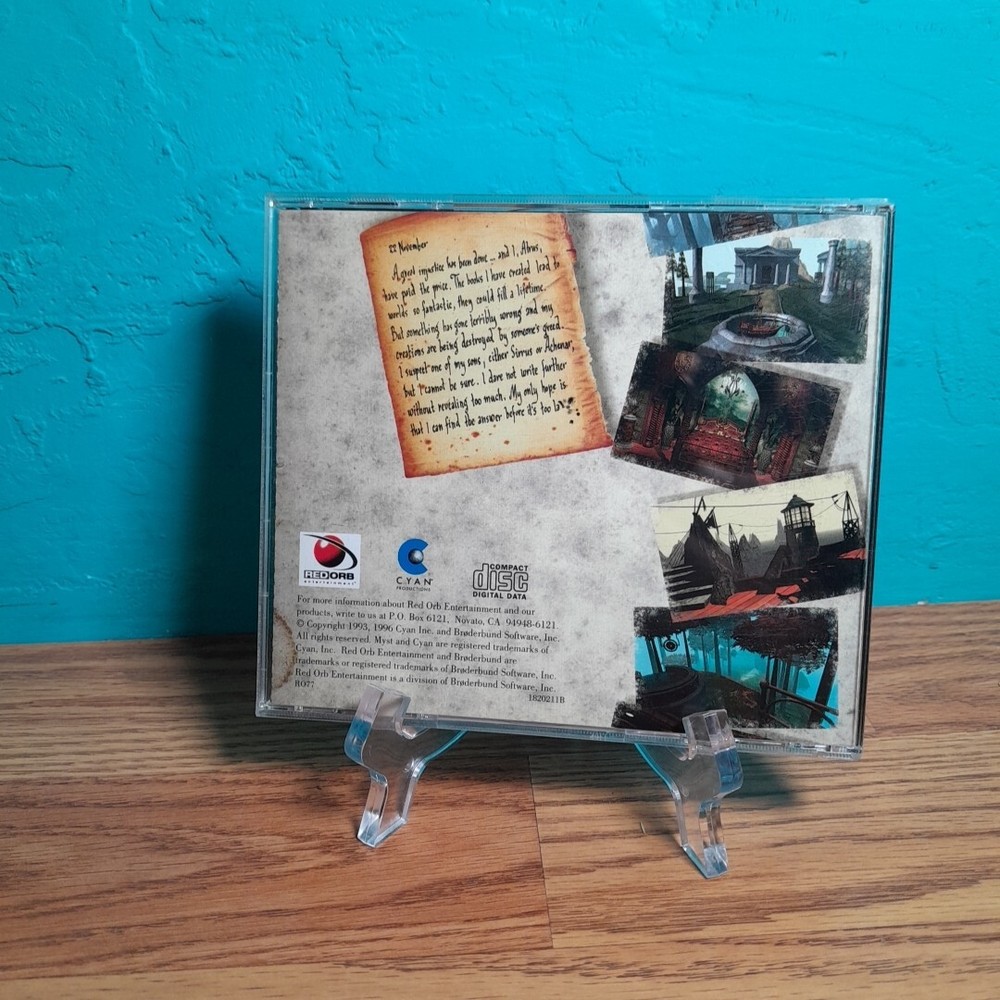 MYST PC Windows Computer CD Rom Award Winning Game with Windows 95 Users Manual