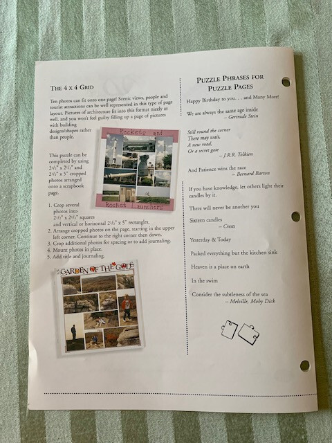CREATIVE MEMORIES "Crop Talk" Instruction Sheets - 20 Sheets