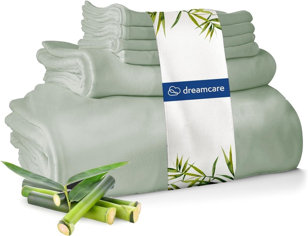 100% Viscose from Bamboo Sheets King Size - 4 Pc Luxury Cooling Sheets for Ho...