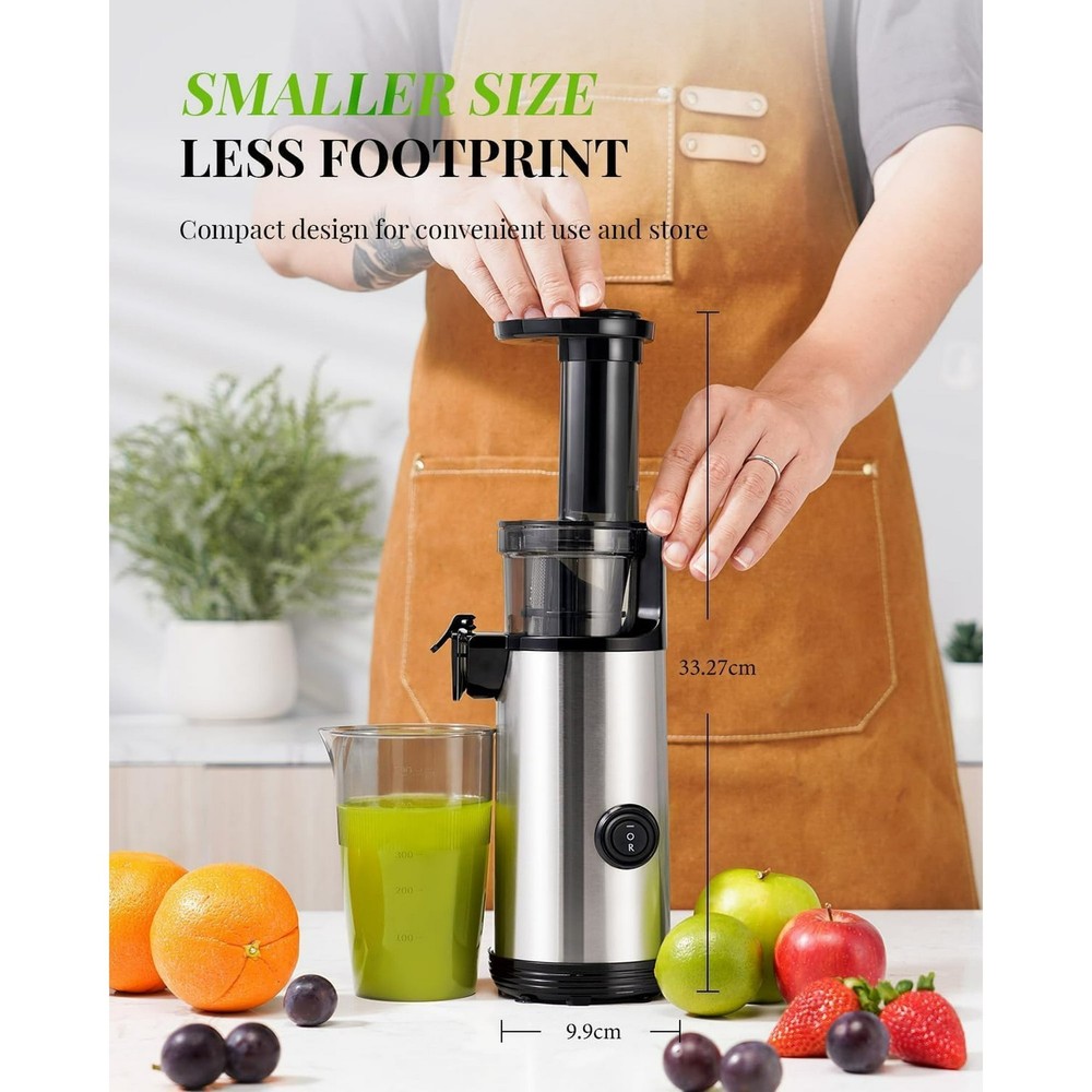 Compact Powerful Juicer – Easy-to-Clean Fruit and Vegetable Juicer, Low-Noise