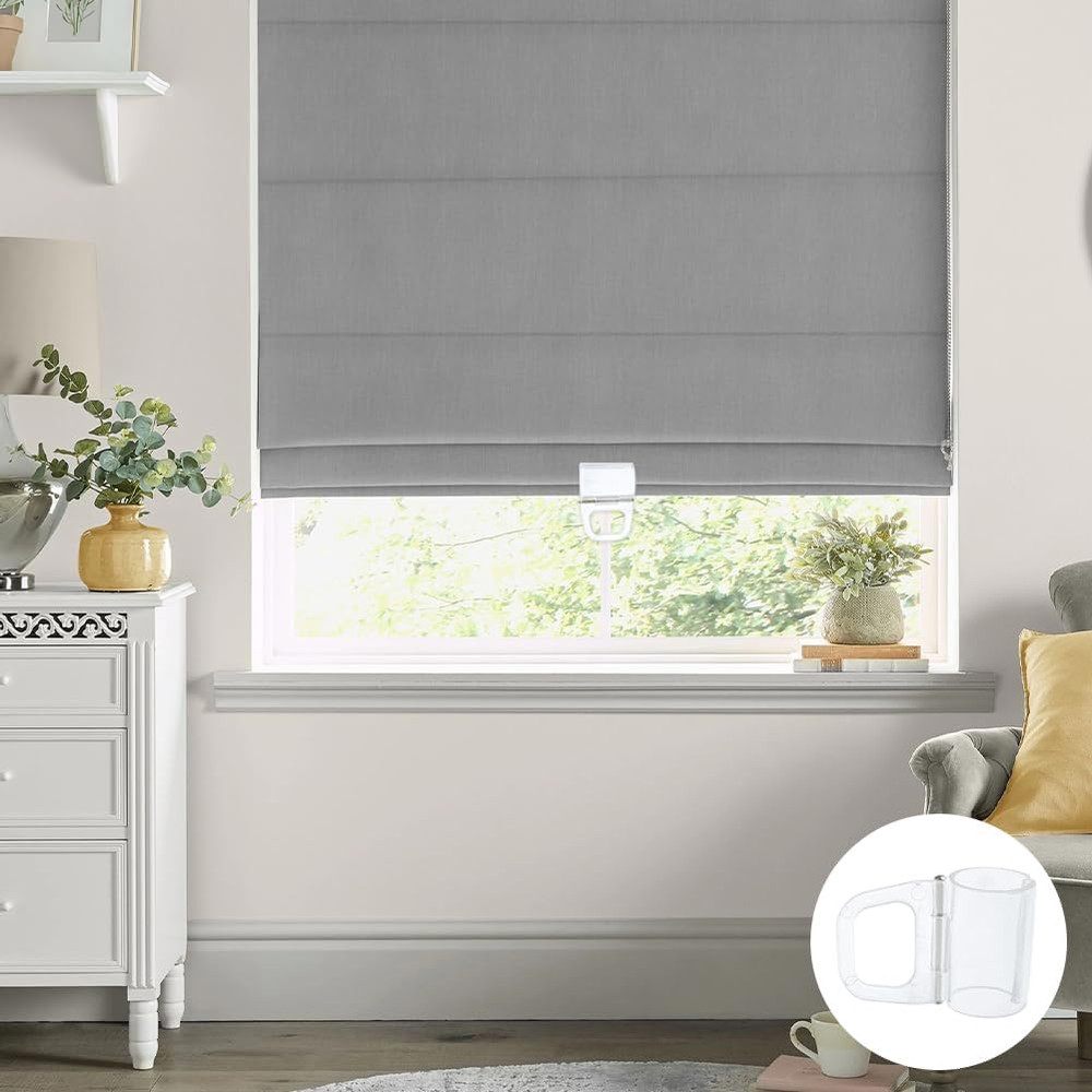 12 Pack Roller Shades Pull down Clips Lifting Clamp Pull Cordless Blinds Transpa