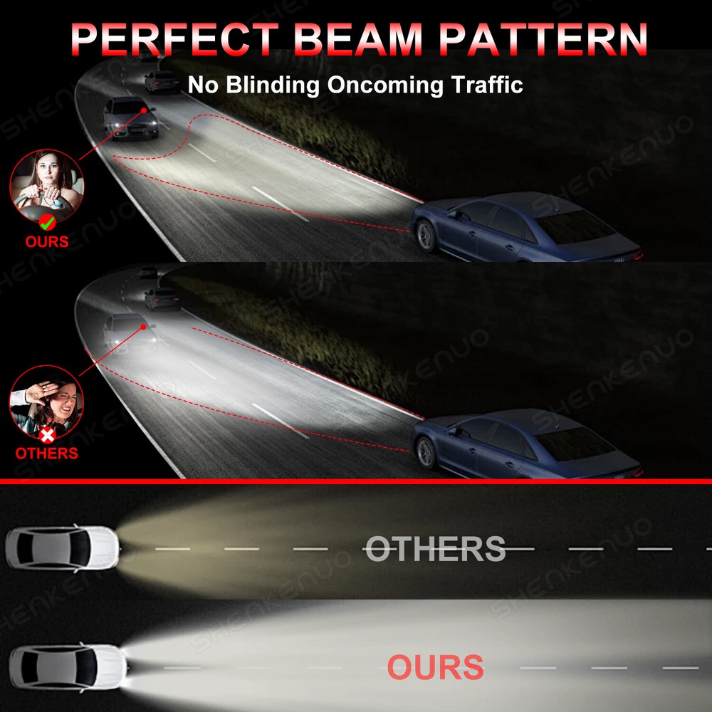 2x 9012/HIR2 Halogen 55W Low-Beam Headlight Bulbs Bright White Glass Replacement