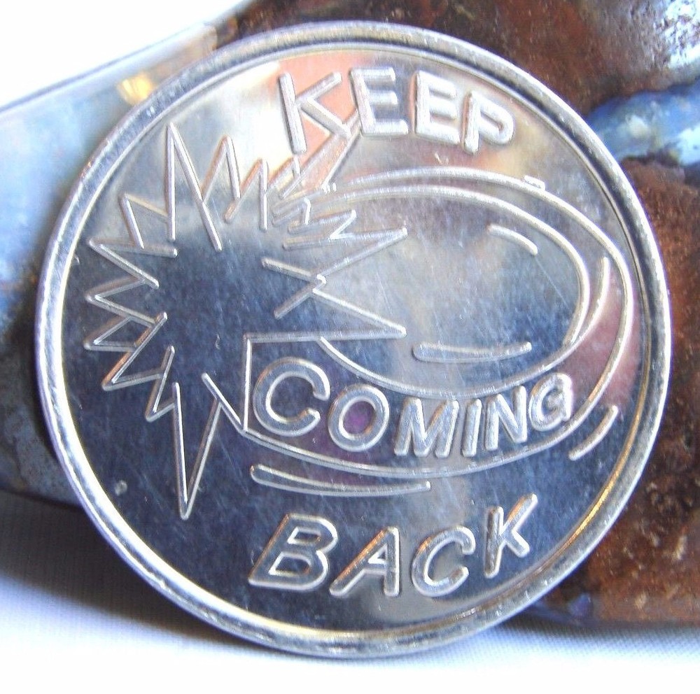 Alcoholics Anonymous AA Keep Coming Back Aluminum Medallion Coin Chip Token