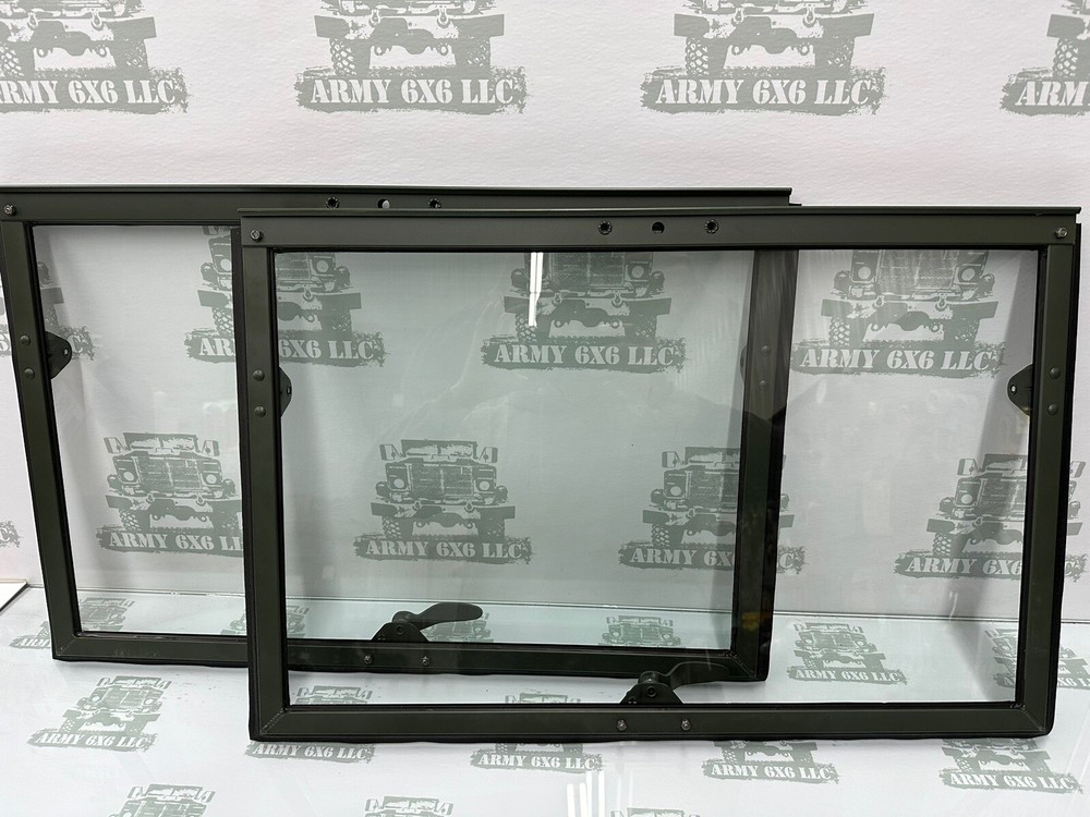 2 New Complete Windshield Set Frame M809 M35a2 2.5 and 5 ton M35 M35a3 M809 M37