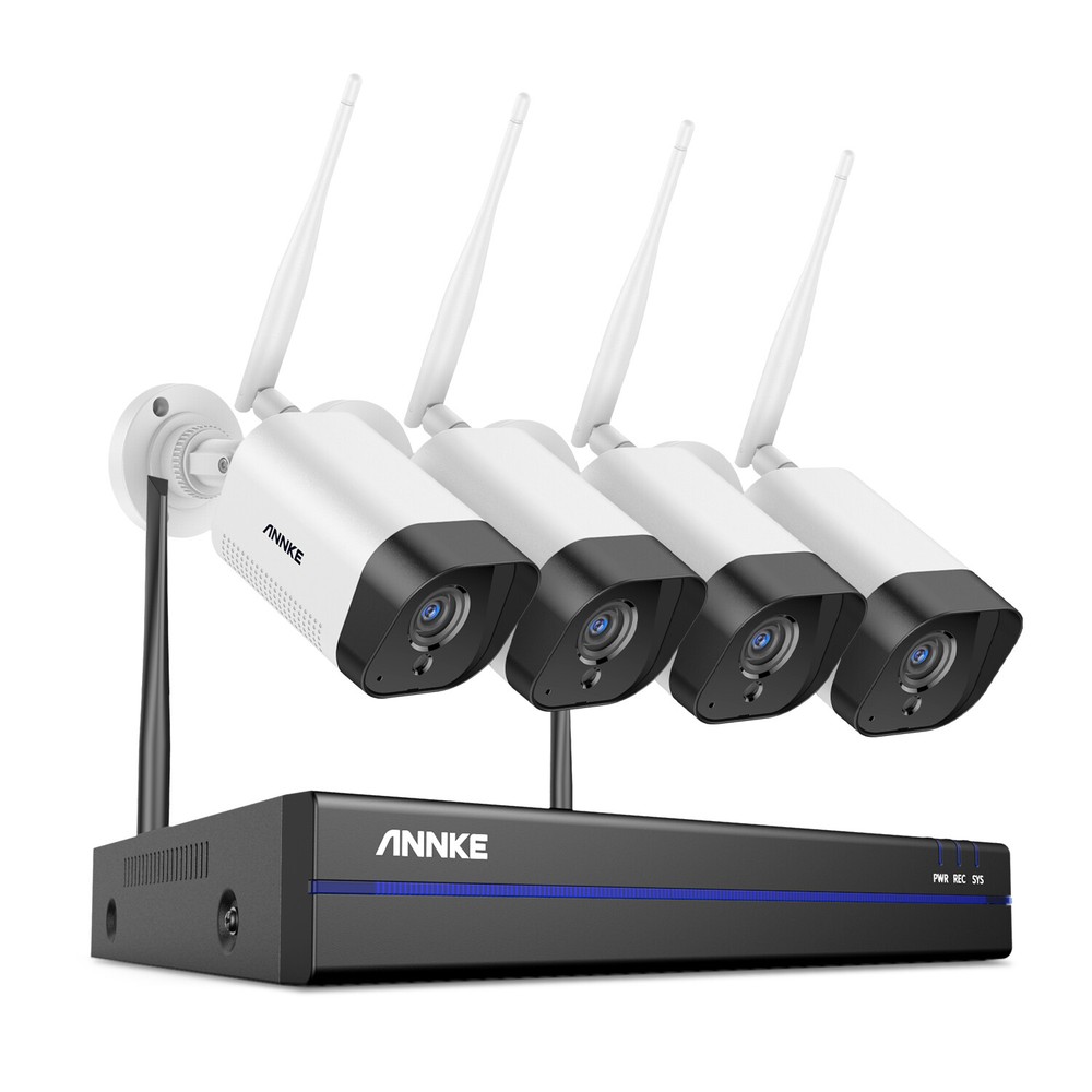 ANNKE Wireless 8CH NVR 5MP Security Camera System Two Way Audio Outdoor H.265+