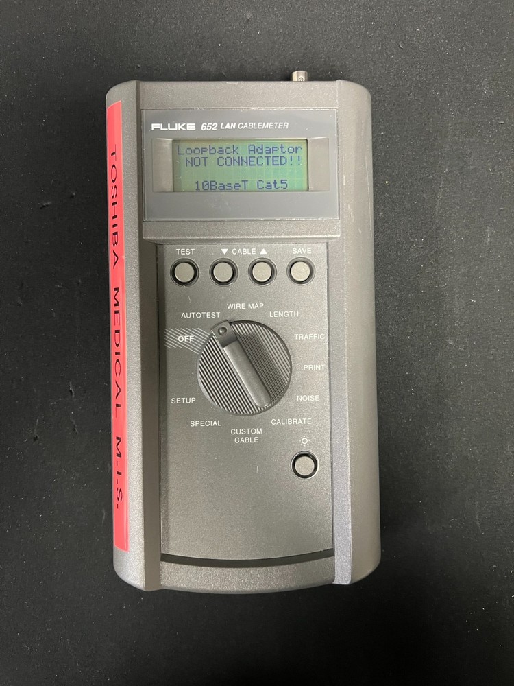 FLUKE MODEL 652 Industrial/Professional LAN Cable Meter - Grey