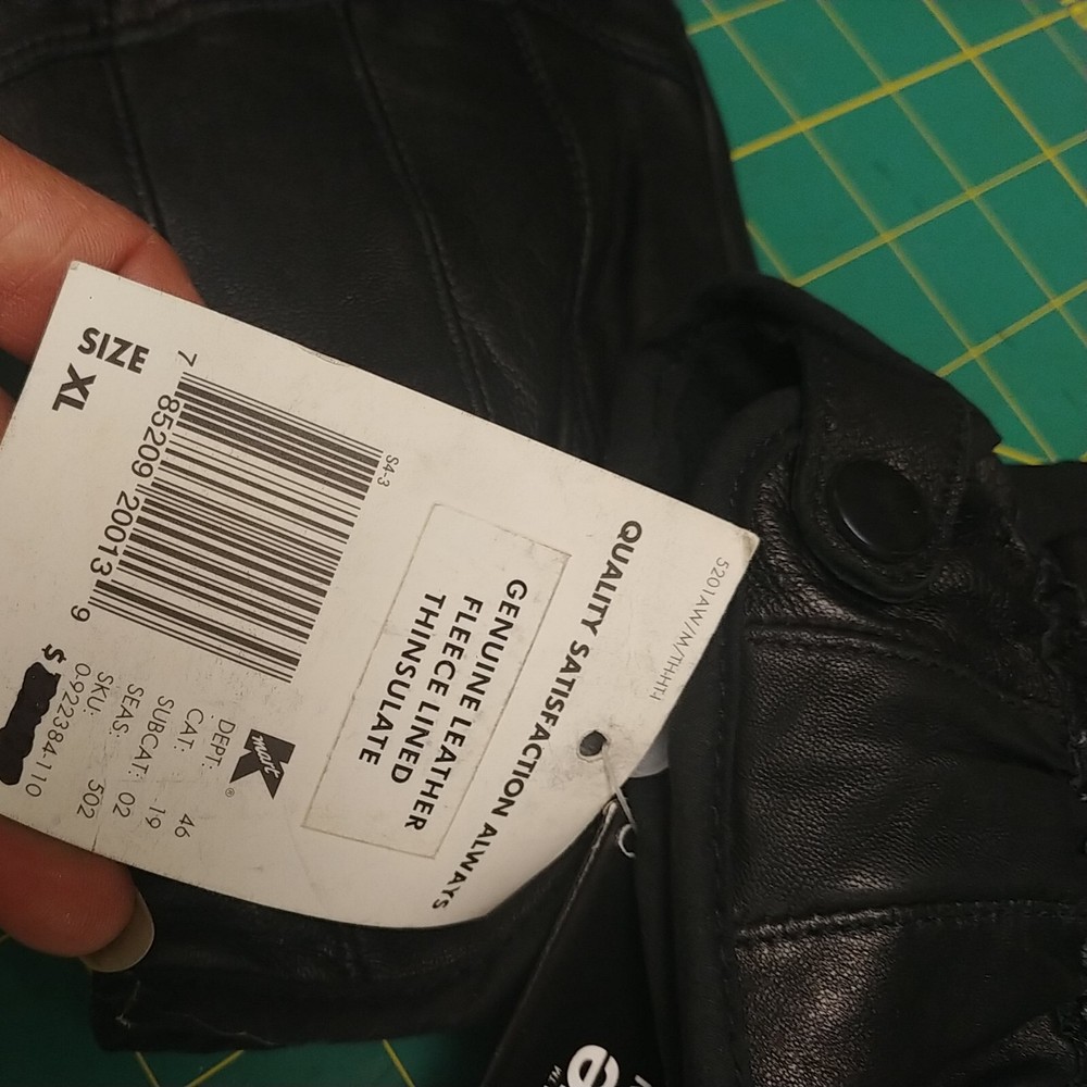 NOS Thinsulate by 3M Size XL Black fleece lined