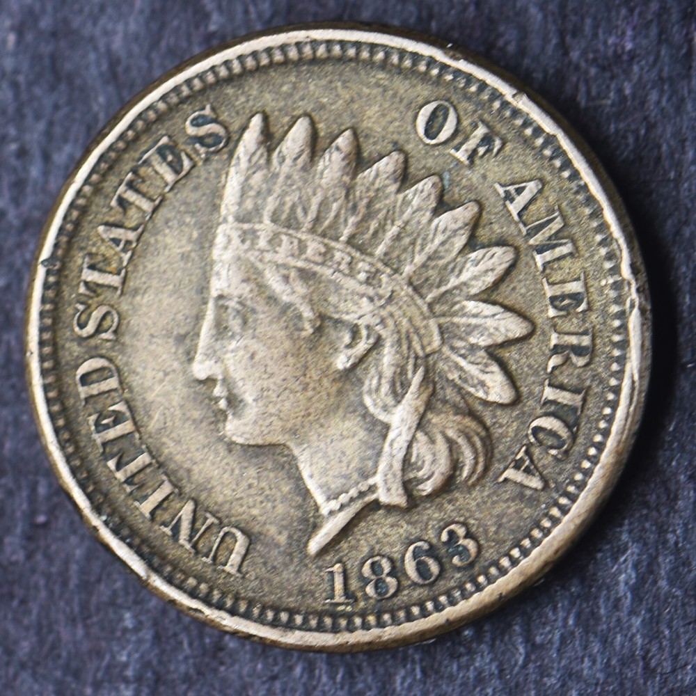 1863 Indian Head Cent 1C- COINGIANTS -