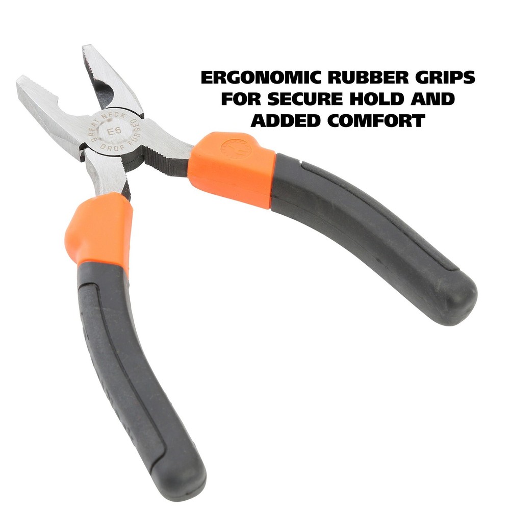 GreatNeck E6C 6 Inch Linesman Pliers