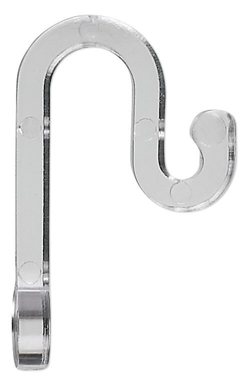 Bead Hooker, 10 Clear Acrylic 1 Inch Display Hooks *