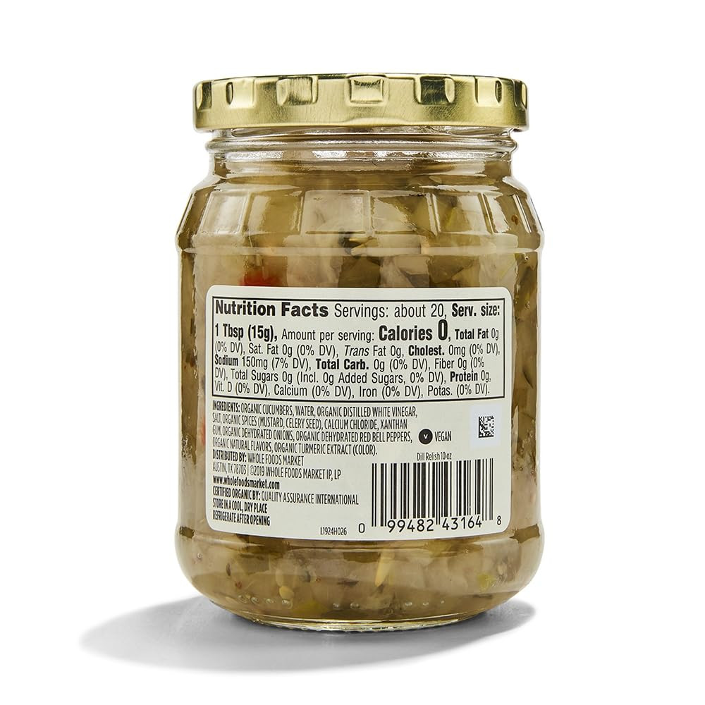 , Organic Dill Relish, 10 Oz