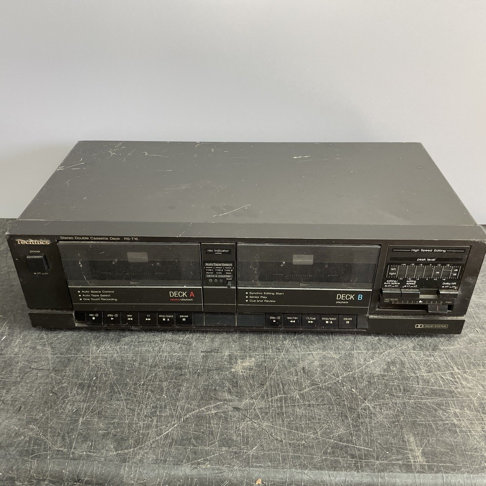 Technics RS-T16 Double Cassette Deck Dolby System Tested Read Description Rare