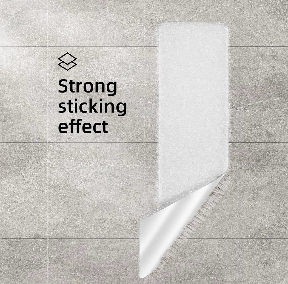 White Strips with Adhesive 15 Sets 1" x 4" w/ Hook & Loop Double Sided - A0196